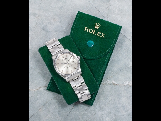 Rolex Date 34 Argento Oyster Silver Lining  Watch  1501