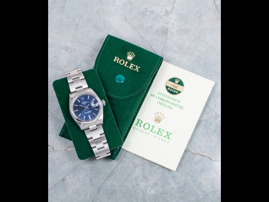 Ролекс (Rolex) Date 34 Blu Oyster Blue Jeans - Rolex Paper 1500