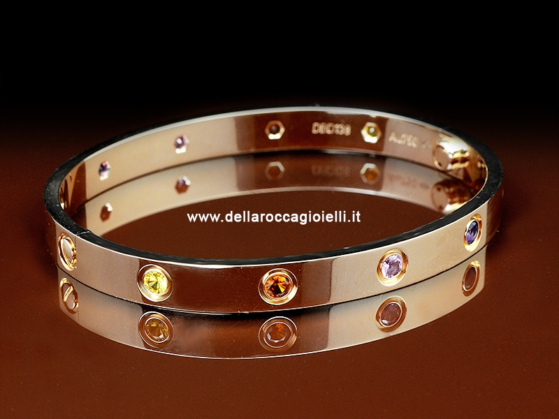 cartier love bracelet pink gold sapphire