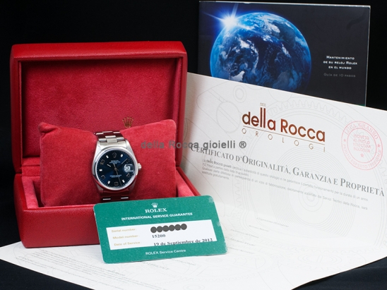 Rolex Date 34 Oyster Blue/Blu  Watch  15200
