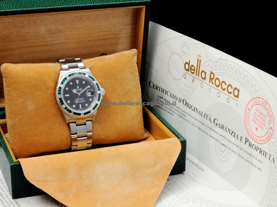 Rolex Submariner Date Emeralds Bezel  Watch  16610 SEL