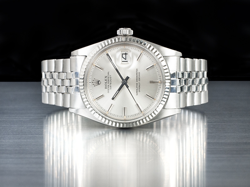 rolex datejust all silver