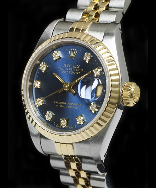 Rolex Datejust Lady 26 Blu Jubilee Klein Blue Diamonds Watch 69173
