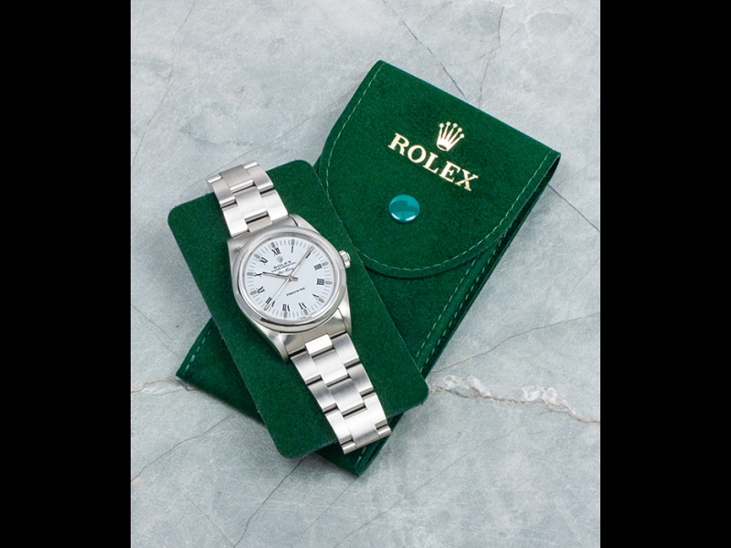 rolex air king white