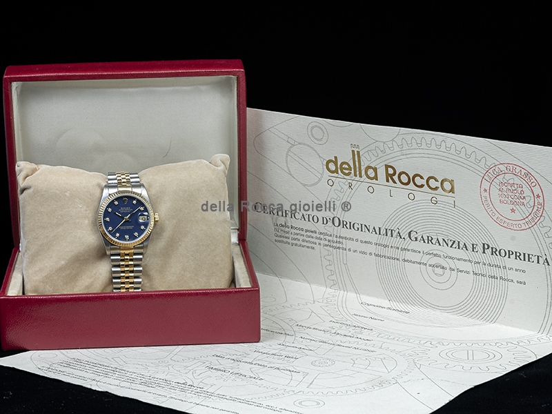 Rolex Datejust 31 Diamonds Blue/Blu Watch 68273