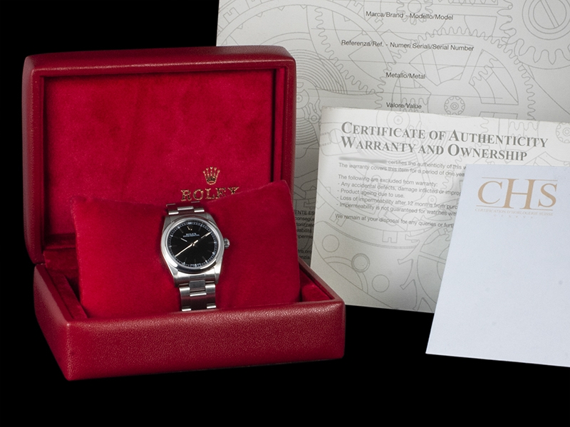 Rolex Oyster Perpetual 31 Nero Oyster Royal Black Onyx Watch 77080