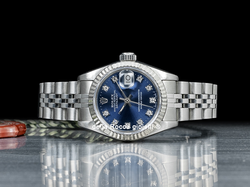 Rolex Datejust Lady 26 Blu Jubilee Klein Blue Diamonds Watch 69174