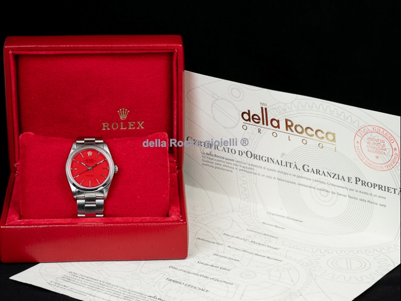 Rolex Air-King 34 Rosso Oyster Ferrari Red Watch 14000