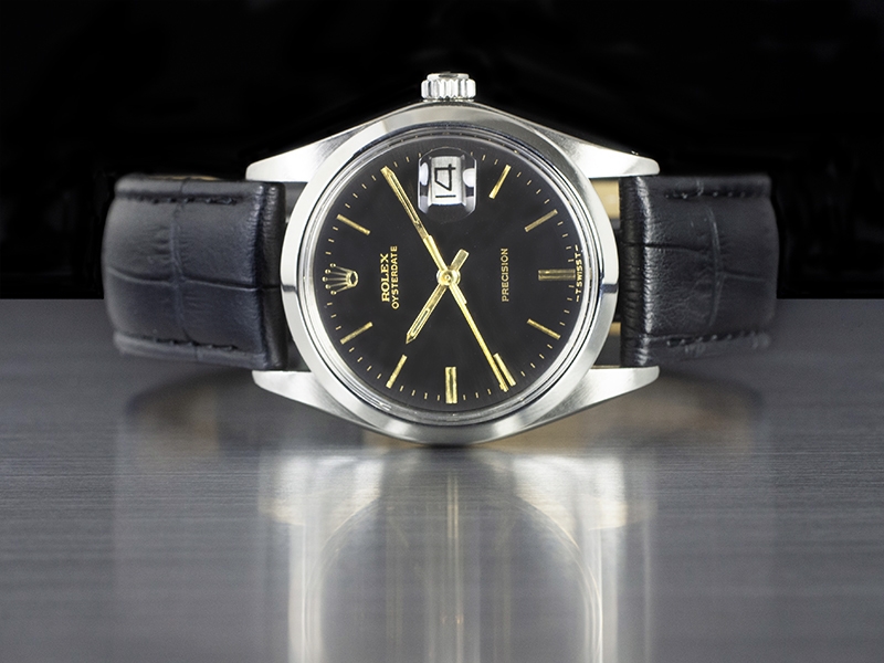 Rolex Oysterdate Precision 34 Black/Nero Watch 6694