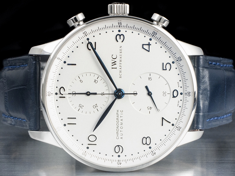 IWC Portuguese Chronograph White/Bianco Watch IW371417