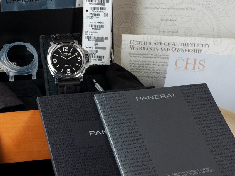 Officine Panerai Luminor Base 8 Days Full Set Watch PAM 00560