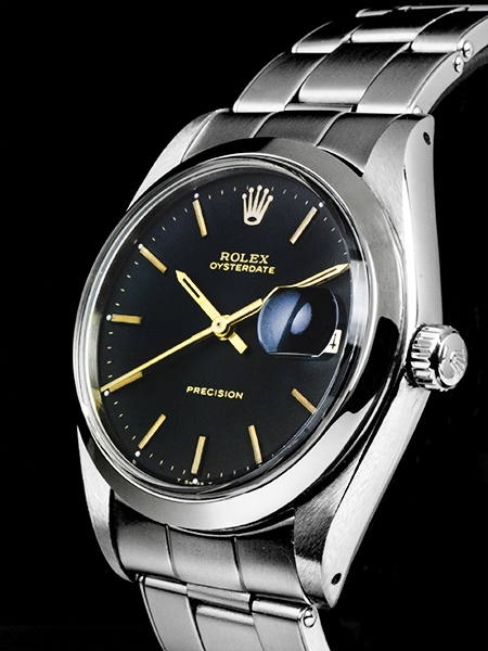 rolex precision black dial