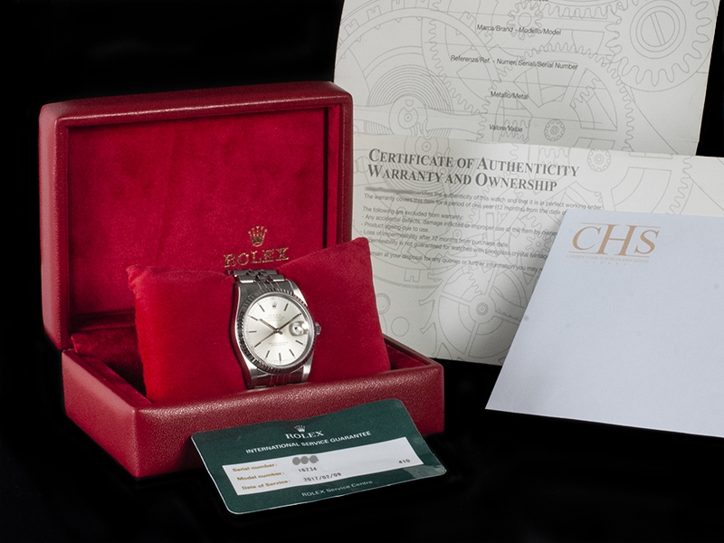 Rolex Datejust 36 Jubilee Silver/Argento Watch 16234